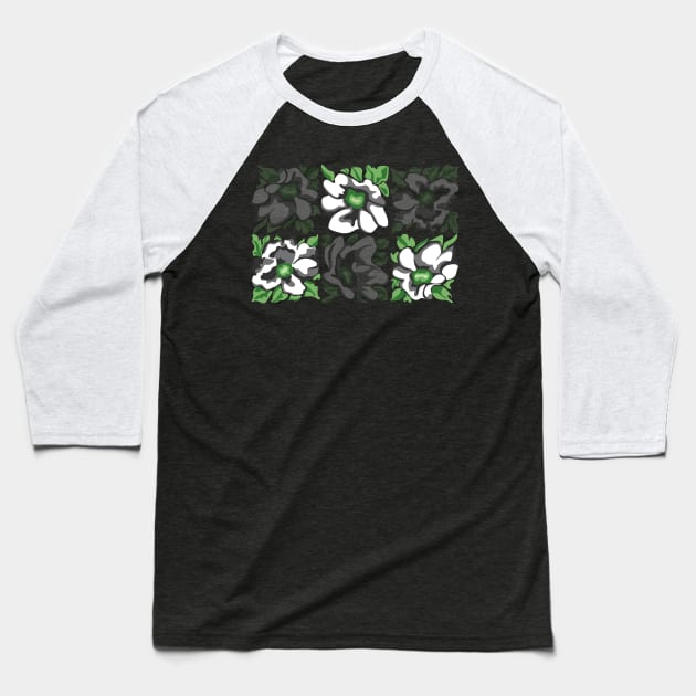 Anemone Flowers 🌺 - White Baseball T-Shirt by Alexandrea 